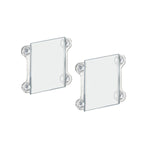 Azar Sign Holder, 8.5" x 8.5", Vertical, Wall Mounted, Clear, Acrylic, 2/Pack (106626)