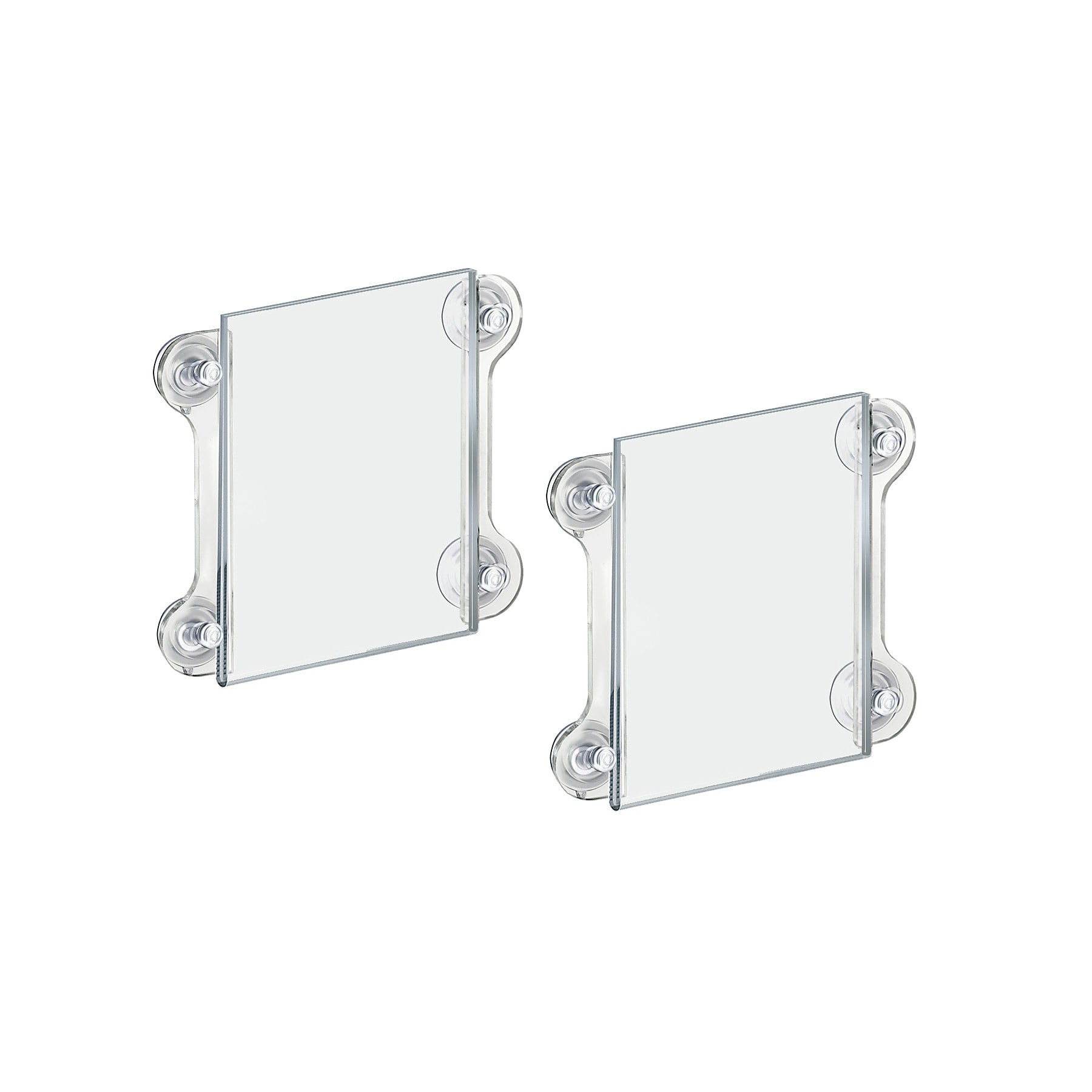 Azar Sign Holder, 8.5" x 8.5", Vertical, Wall Mounted, Clear, Acrylic, 2/Pack (106626)