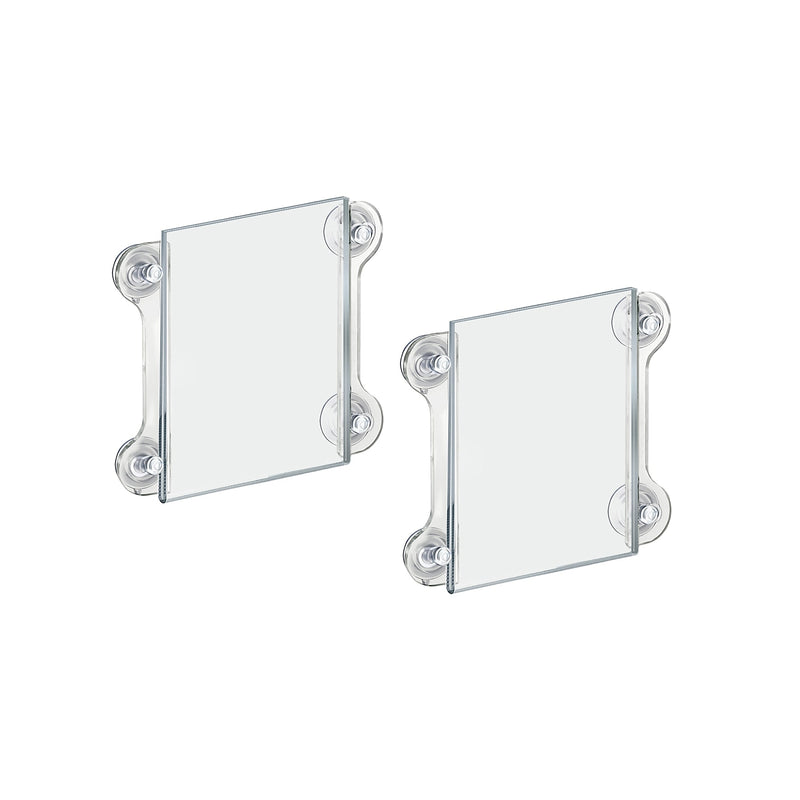 Azar Sign Holder, 8.5" x 8.5", Vertical, Wall Mounted, Clear, Acrylic, 2/Pack (106626)