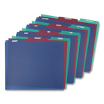 Poly Top Tab File Guides, 1/3-Cut Top Tab, January To December, 8.5 X 11, Assorted Colors, 12/set