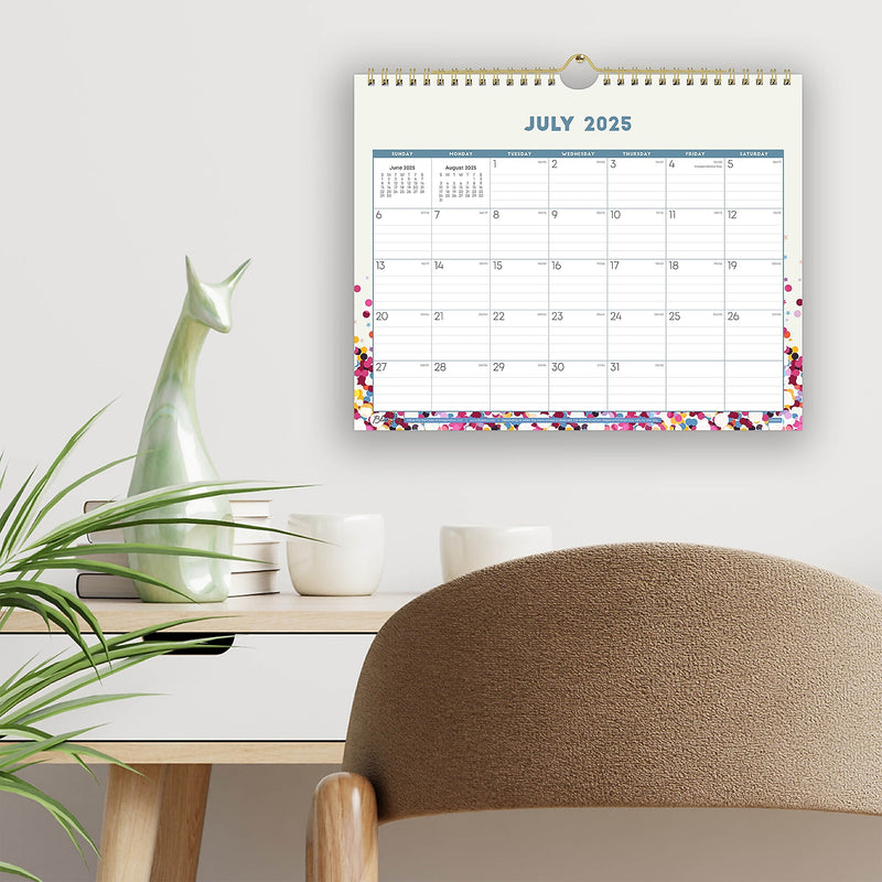 2025-2026 Blue Sky Star Confetti Bright 11" x 8.75" Academic Monthly Desk Pad Calendar (148671-A26)