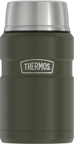 Thermos Stainless King Stainless Steel Insulated Food Jar, Army Green, 24 oz. (EASK3020AGTRI4)