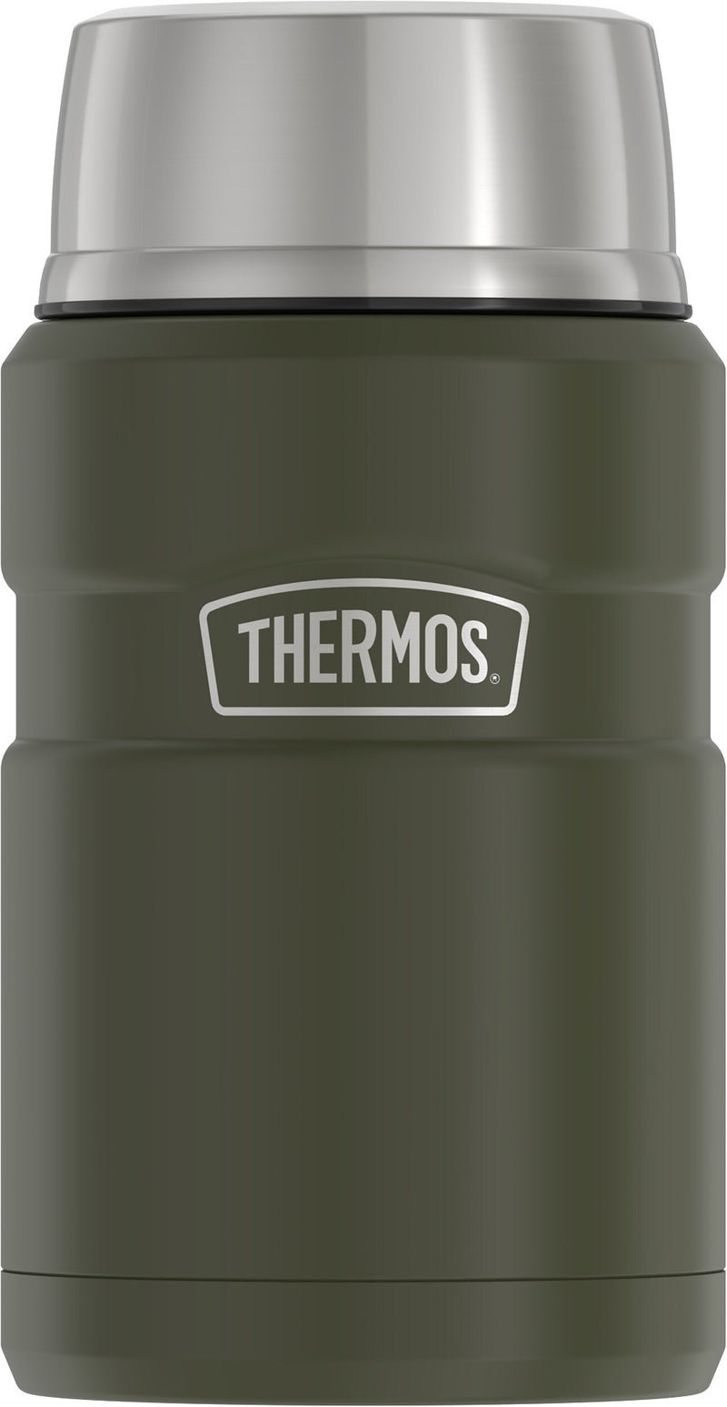 Thermos Stainless King Stainless Steel Insulated Food Jar, Army Green, 24 oz. (EASK3020AGTRI4)
