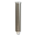 Small Pull-Type Water Cup Dispenser, For 5 Oz Cups, Stainless Steel