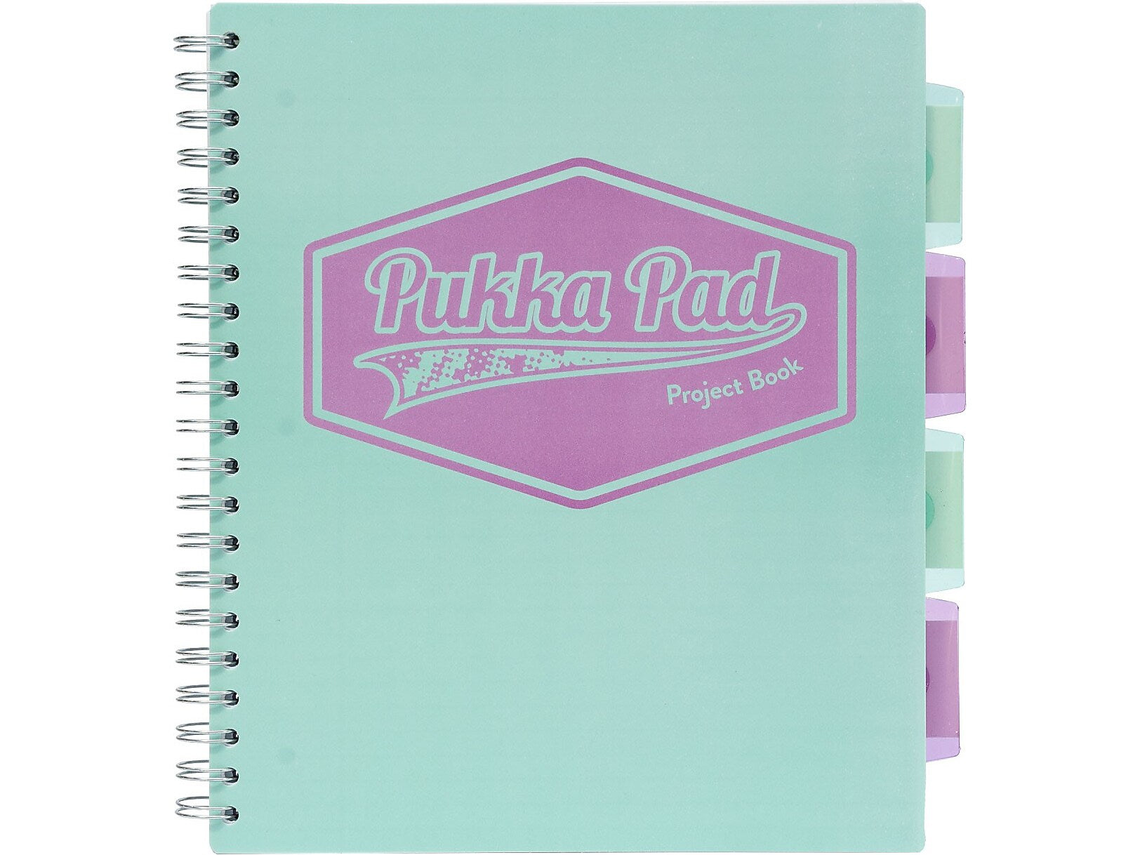 Pukka Pad Pastels 5-Subject Notebooks, 8.5" x 11", Ruled, 100 Sheets, Assorted Colors, 3/Pack (8867-PST)