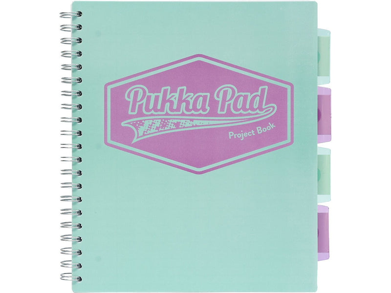 Pukka Pad Pastels 5-Subject Notebooks, 8.5" x 11", Ruled, 100 Sheets, Assorted Colors, 3/Pack (8867-PST)