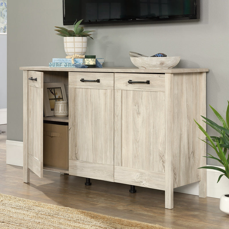 Sauder Select 30"H Storage Cabinet with 4 Shelves, Chalk Oak (433932)
