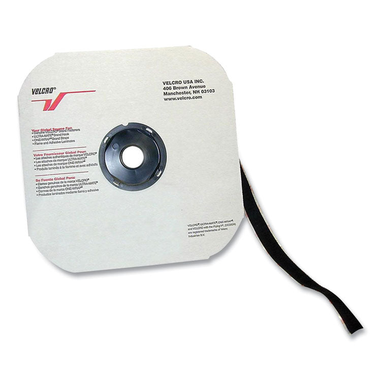 Sticky Back Loop Fastener, Velcro 0.75" X 900", Black
