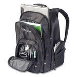 Groove Laptop Backpack, Fits Devices Up to 15.4", Nylon/PVC, 15 x 7 x 18, Black