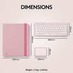 Logitech 4.41" x 11.02" Plastic Adjustable Casa Pop-Up Desk Work From Home Kit with Laptop Stand, Bohemian Blush ( 920-011237 )