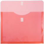 JAM Paper Premium Plastic Document File, Letter, Red, 3/Pack (218V1REX3)