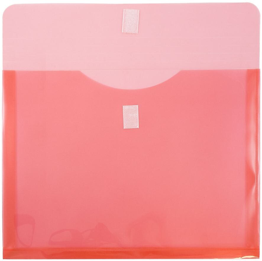 JAM Paper Premium Plastic Document File, Letter, Red, 3/Pack (218V1REX3)