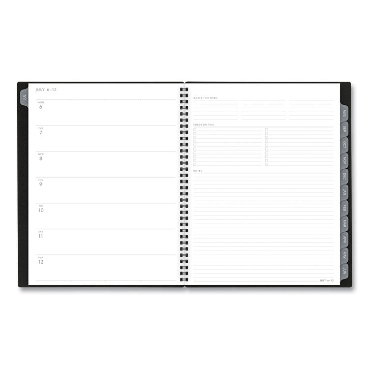 Elevation Academic Weekly/Monthly Planner, 11 x 8.5, Black Cover, 12-Month (July to June): 2024 to 2025