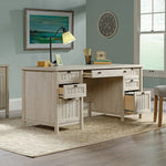 Sauder Costa 65"W Executive Desk, Chalked Chestnut (419954)