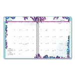 Wild Washes Weekly/Monthly Planner, Flora and Fauna Artwork, 11 x 8.5, Blue Cover, 13-Month: Jan 2025 to Jan 2026