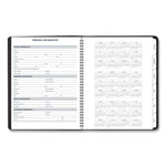 Triple View Weekly Vertical-Column Format Appointment Book, 11 x 8.25, Black Cover, 12-Month (Jan to Dec): 2025