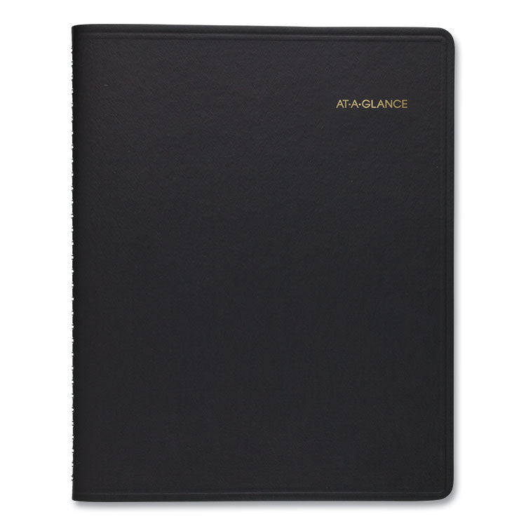 Triple View Weekly Vertical-Column Format Appointment Book, 11 x 8.25, Black Cover, 12-Month (Jan to Dec): 2025