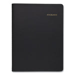 Weekly Planner Ruled for Open Scheduling, 8.75 x 6.75, Black Cover, 12-Month (Jan to Dec): 2025