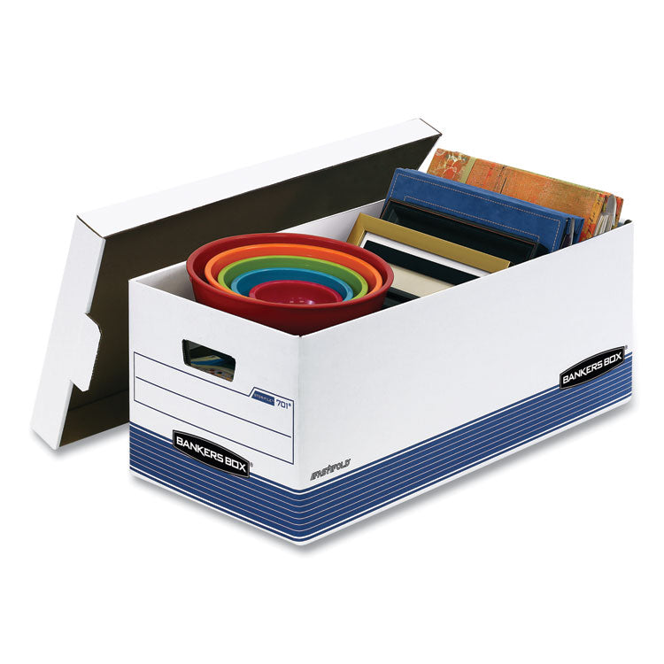 Stor/file Medium-Duty Storage Boxes, Letter Files, 12" X 25.38" X 10.25", White, 20/carton
