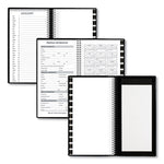 Compact Weekly Appointment Book, 6.25 x 3.25, Black Cover, 12-Month (Jan to Dec): 2025