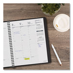 Weekly Vertical-Column Appointment Book Ruled for Hourly Appointments, 8.75 x 7, Black Cover, 13-Month: Jan 2025 to Jan 2026