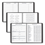 Weekly Vertical-Column Appointment Book Ruled for Hourly Appointments, 8.75 x 7, Black Cover, 13-Month: Jan 2025 to Jan 2026