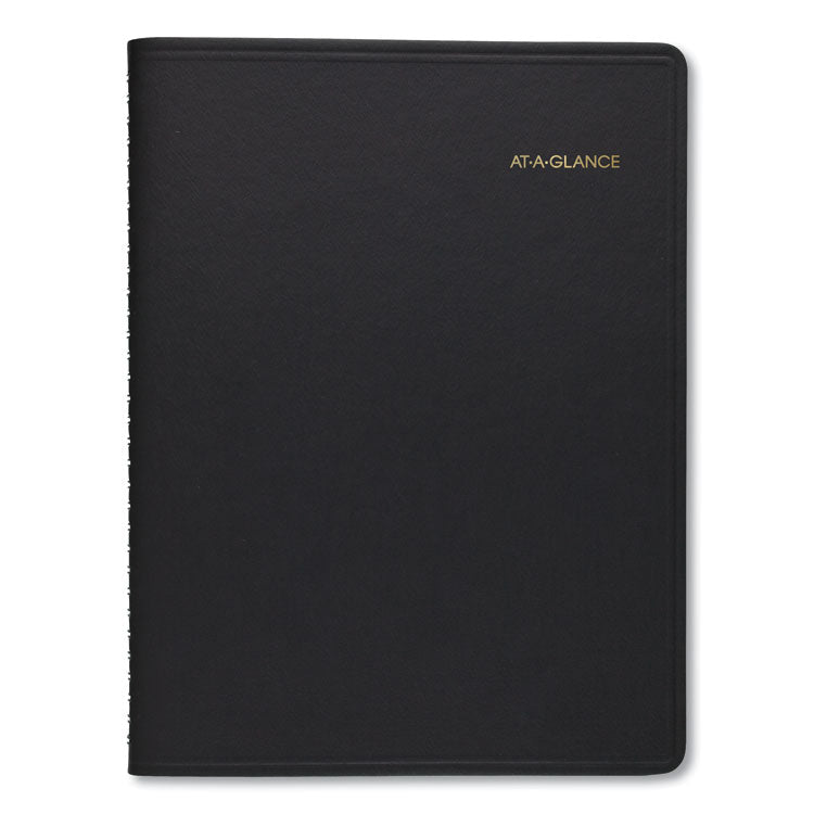 Weekly Vertical-Column Appointment Book Ruled for Hourly Appointments, 8.75 x 7, Black Cover, 13-Month: Jan 2025 to Jan 2026
