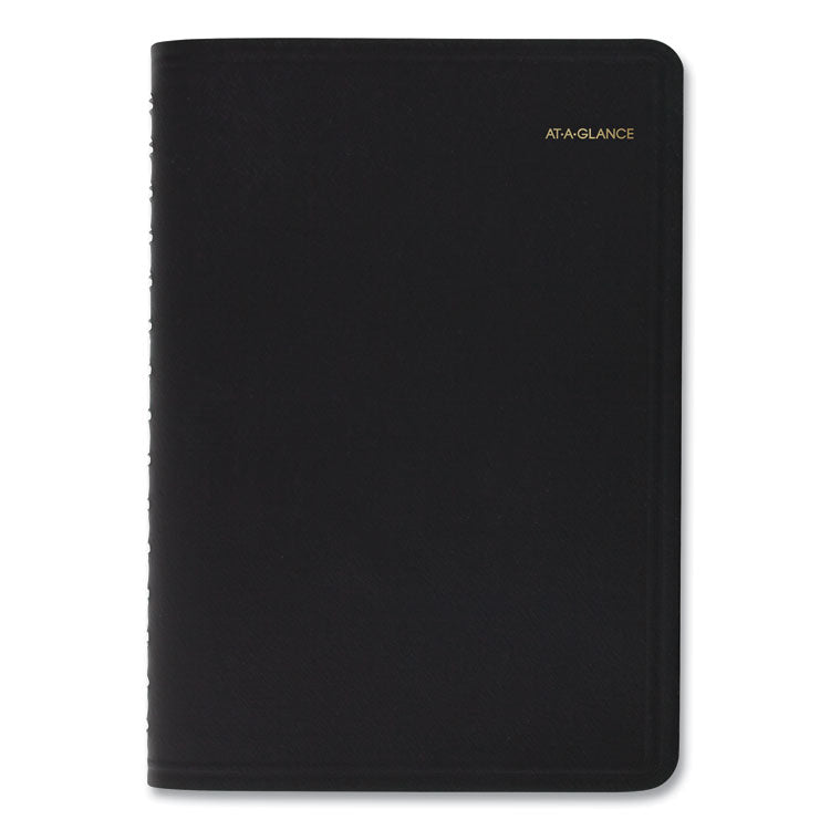 Daily Appointment Book with 30-Minute Appointments, 8 x 5, Black Cover, 12-Month (Jan to Dec): 2025