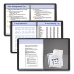 QuickNotes Weekly Block Format Appointment Book, 10 x 8, Black Cover, 12-Month (Jan to Dec): 2025