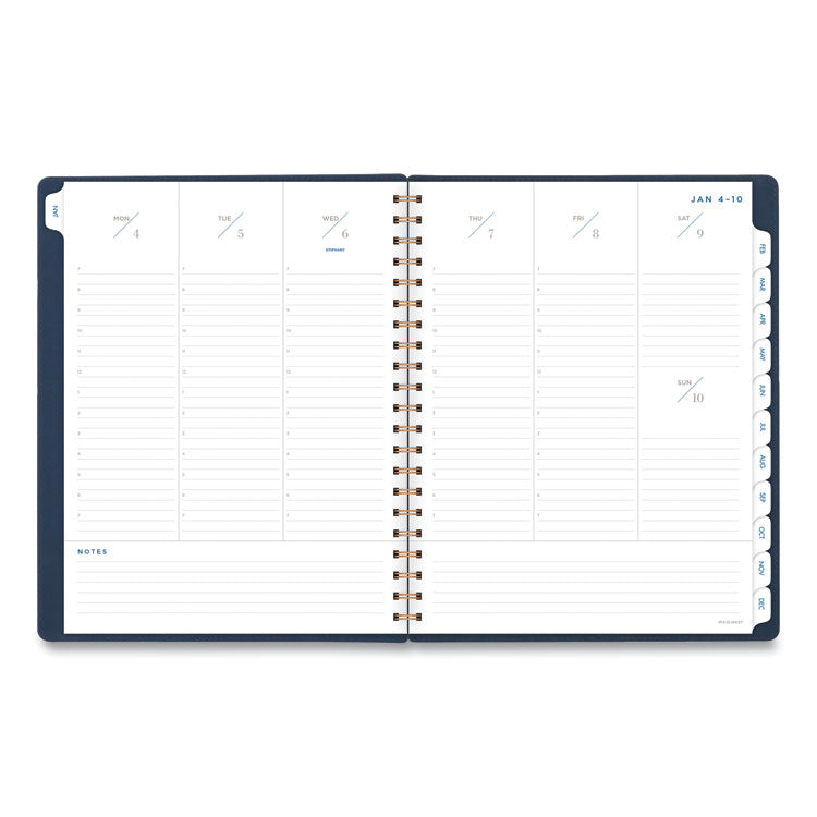 Signature Collection Firenze Navy Weekly/Monthly Planner, 11 x 8.5, Navy Cover, 13-Month: Jan 2025 to Jan 2026