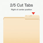 Pendaflex File Folder, 1-Tab, Right Position, Letter Size, Manila, 100/Box (1007078)