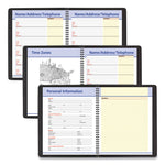 QuickNotes Weekly Block Format Appointment Book, 10 x 8, Black Cover, 12-Month (Jan to Dec): 2025