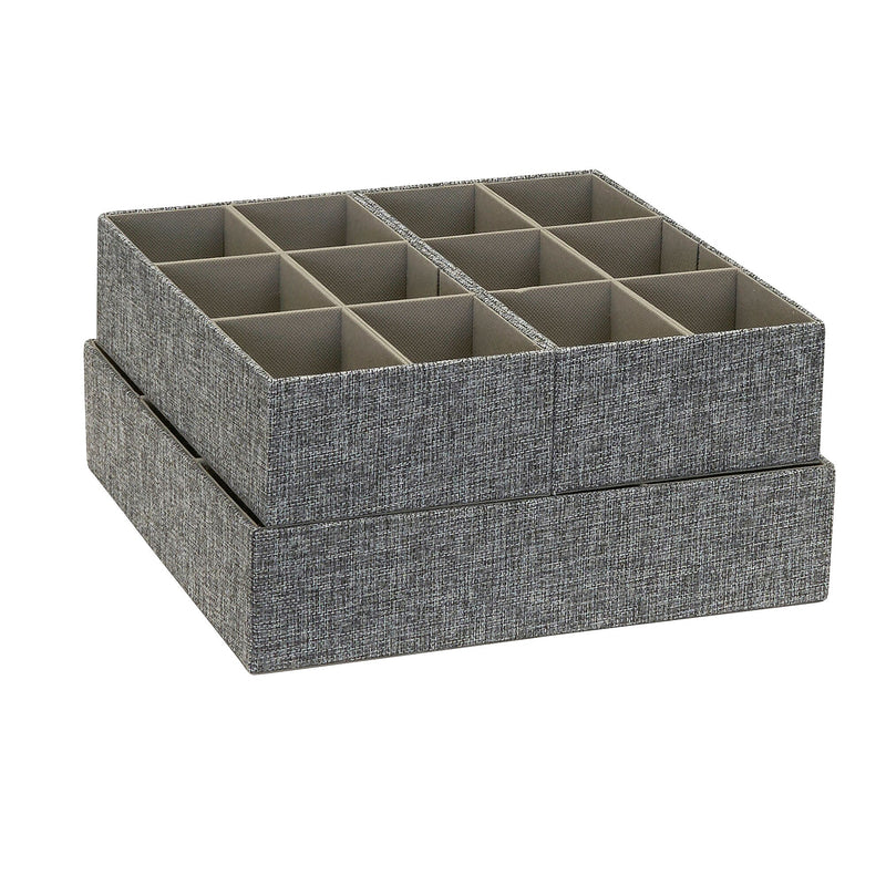 Household Essentials Drawer Organizers, Graphite, 3/Pack (752-1)