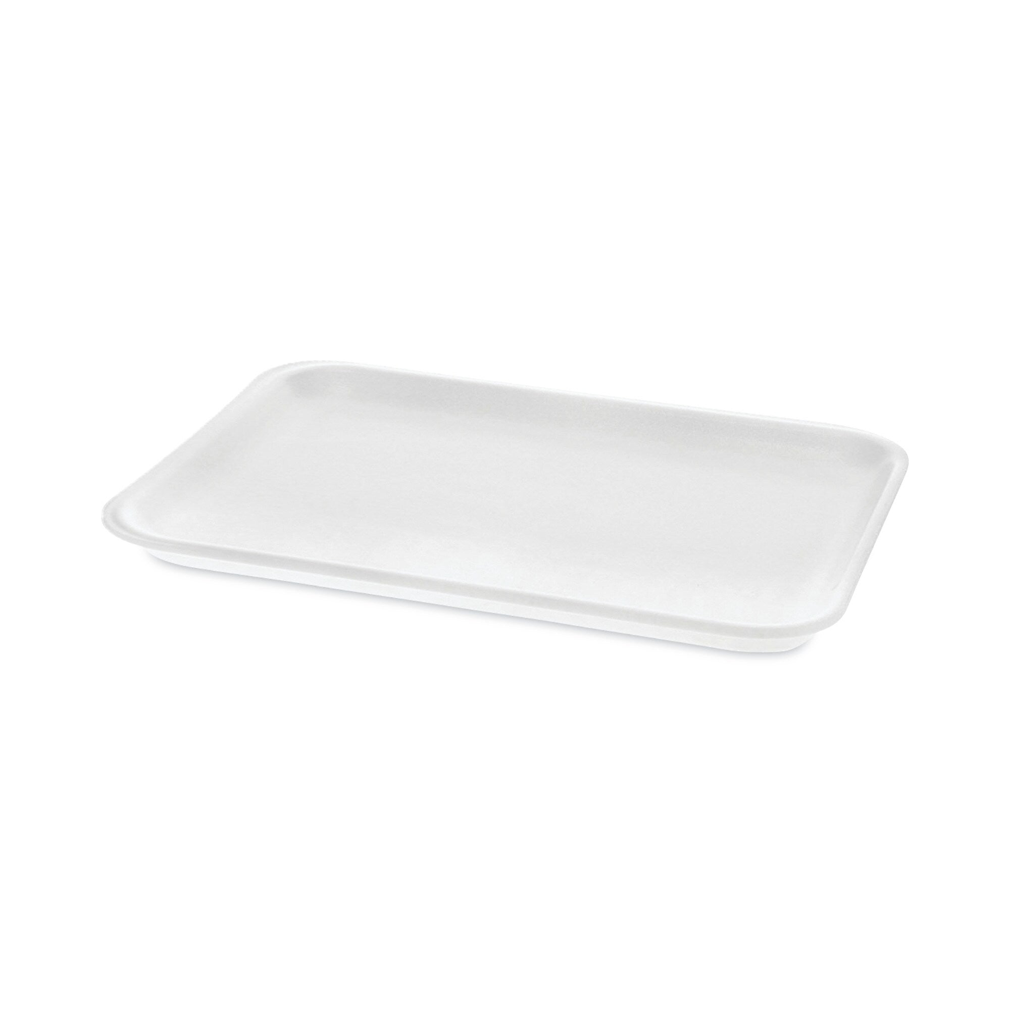 Pactiv Evergreen Meat Tray, #4 Shallow, 9.13 x 7.13 x 0.65, White, Foam, 500/Carton(PCT0TF104S00000)