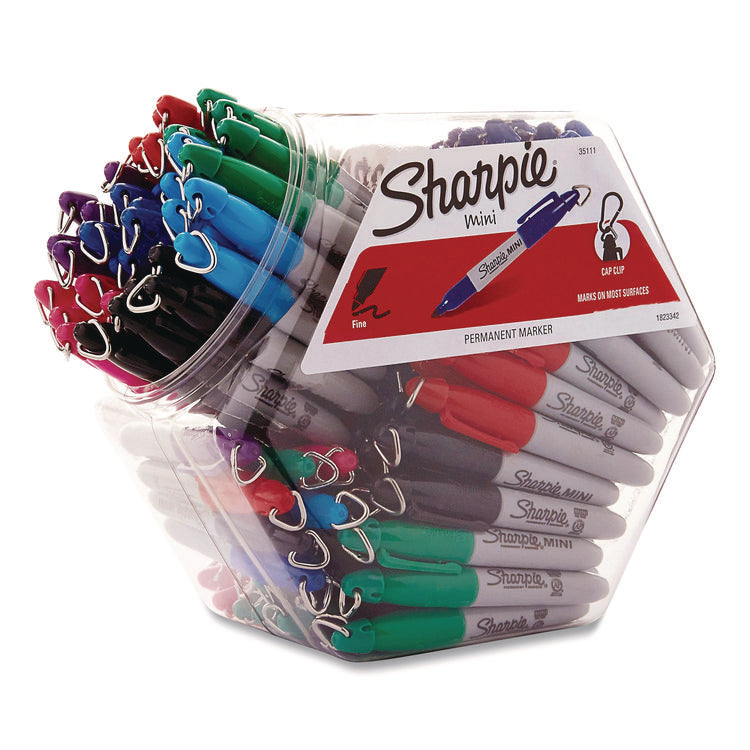Mini Permanent Marker, Fine Bullet Tip, Assorted Colors, 72/pack