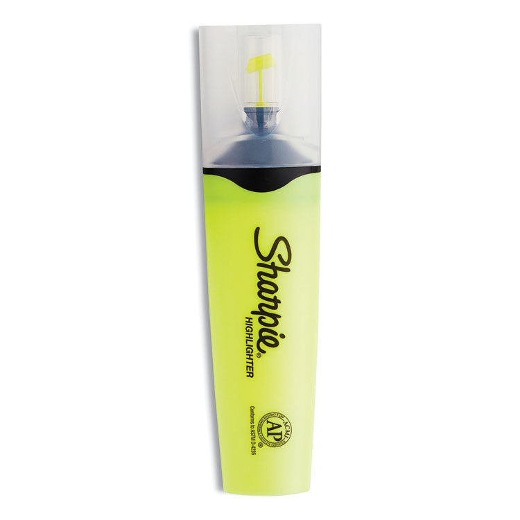 Clearview Tank-Style Highlighter, Yellow Ink, Chisel Tip, Yellow/black/clear Barrel, 3/pack