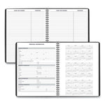Weekly Appointment Book, 11 x 8.25, Black Cover, 13-Month: Jan 2025 to Jan 2026