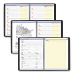 QuickNotes Weekly Vertical-Column Format Appointment Book, 11 x 8.25, Black Cover, 12-Month (Jan to Dec): 2025