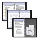 QuickNotes Weekly Block Format Appointment Book, 8.5 x 5.5, Black Cover, 12-Month (Jan to Dec): 2025