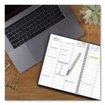 Weekly Appointment Book, 11 x 8.25, Black Cover, 14-Month: July 2025 to Aug 2026