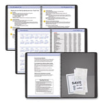 QuickNotes Weekly Vertical-Column Format Appointment Book, 11 x 8.25, Black Cover, 12-Month (Jan to Dec): 2025