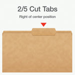 Pendaflex File Folder, 1-Tab, Legal Size, Kraft, 50/Box (1007042)