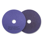 Diamond Floor Pads, 14" Diameter, Purple, 5/carton