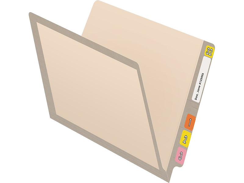 Medical Arts Press Reinforced End Tab File Folder, Straight-Cut, Letter Size, Manila/Gray, 50/Box (S-09473-GRY)