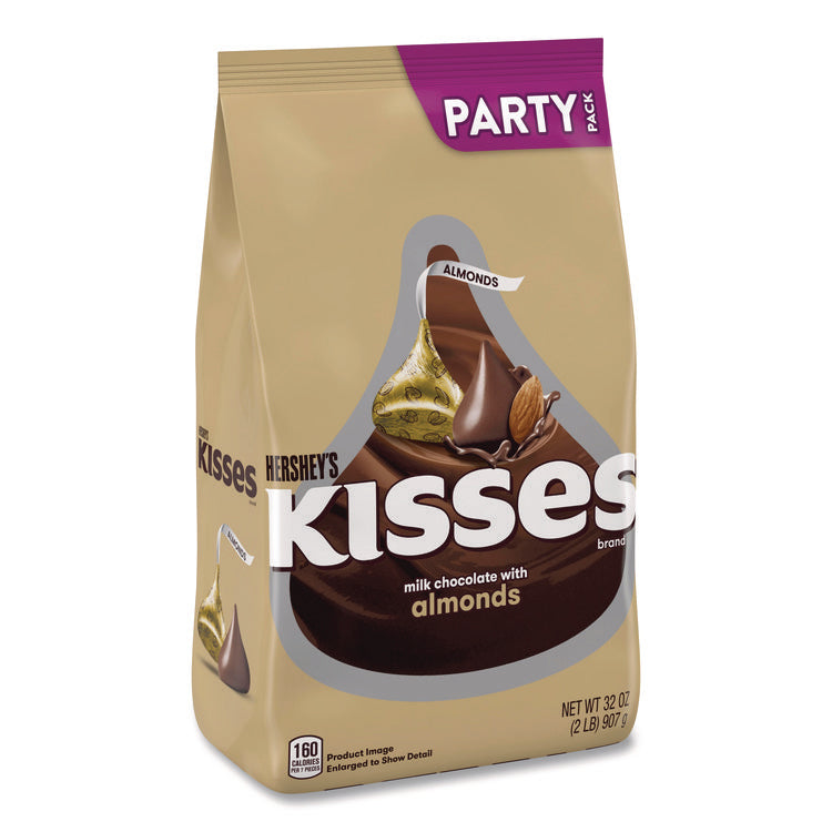 KISSES Milk Chocolate with Almonds, Party Pack, 32 oz Bag