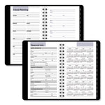 DayMinder Weekly Pocket Appointment Book with Telephone/Address Section, 6 x 3.5, Black Cover, 12-Month (Jan to Dec): 2025