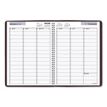 DayMinder Weekly Appointment Book, Vertical-Column Format, 11 x 8, Burgundy Cover, 12-Month (Jan to Dec): 2025