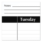 Academic Year Ruled Desk Pad, 21.75 x 17, White Sheets, Black Binding, Black Corners, 16-Month: Sept 2025 to Dec 2026