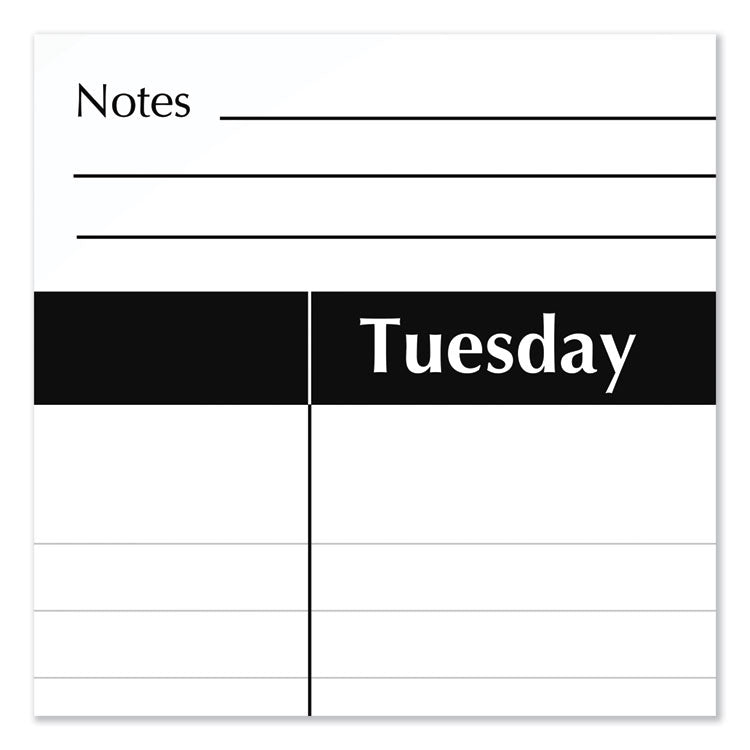 Academic Year Ruled Desk Pad, 21.75 x 17, White Sheets, Black Binding, Black Corners, 16-Month: Sept 2025 to Dec 2026