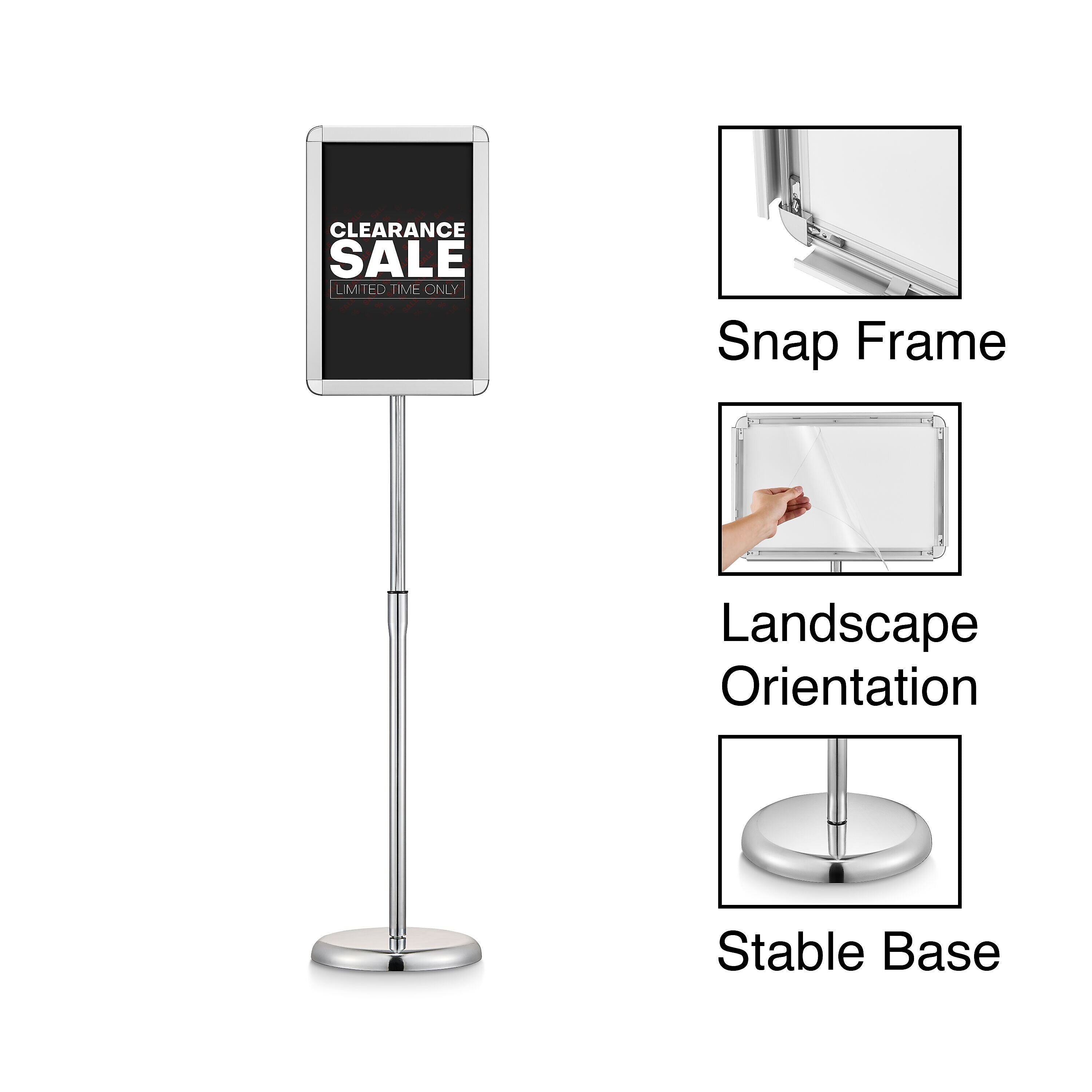 Staples Sign Holder, 11" x 17", Metallic (28068)